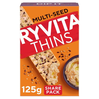 M&S Ryvita Thins Multi-Seed Flatbread Crackers 125g- Buy online at McGrocer