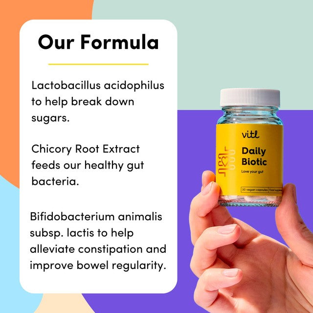 VITL Daily Biotic Capsules 30 capsules (British brand)