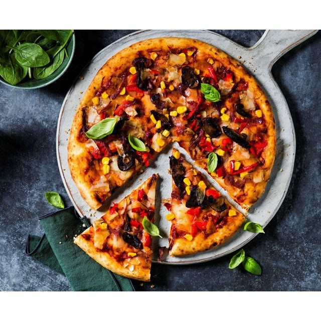 M&S Vegan Woodfired BBQ Veggie Pizza 448g, imported from the UK