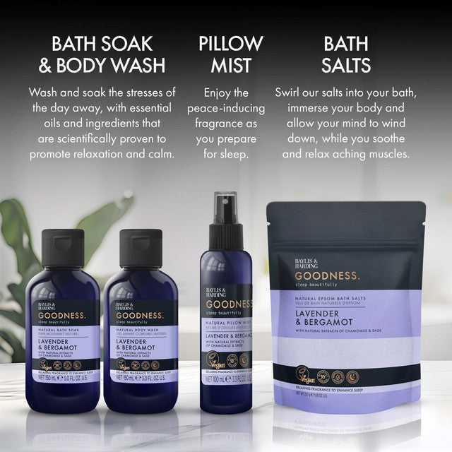 Baylis & Harding Goodness Sleep Goodnight bath and body gift set - British product