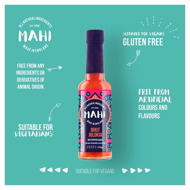 Mahi Bhut Jolokia hot sauce 165ml, imported from the UK