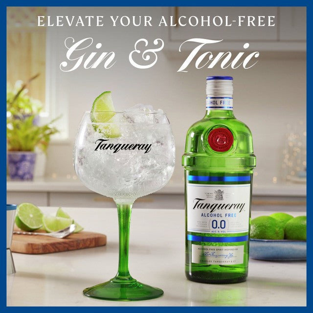 Tanqueray alcohol-free spirit 0.0% 70cl (British brand)