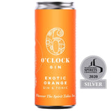 6 O'clock Gin exotic orange gin and tonic 250ml, imported from the UK