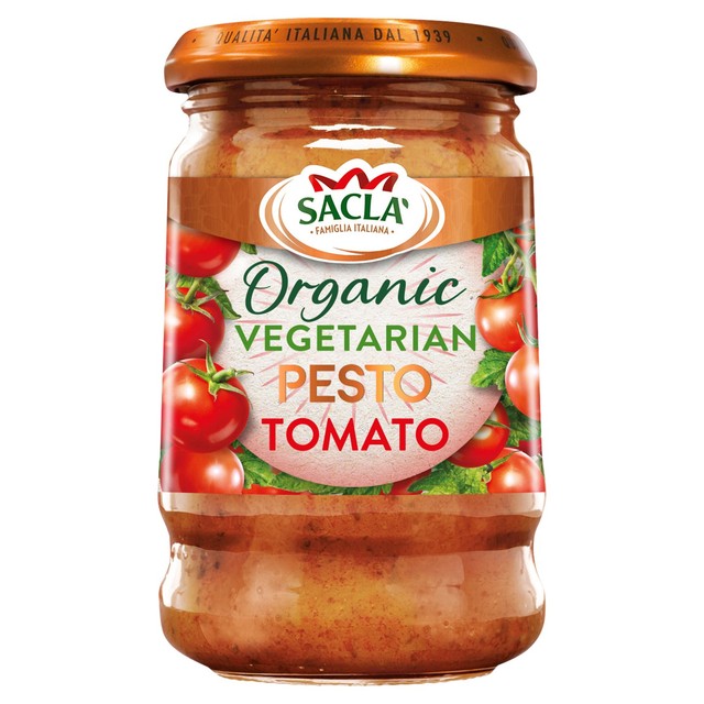 Sacla Organic Tomato Pesto 190g (British brand)