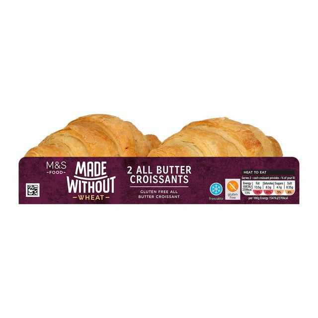 M&S gluten-free all butter croissants 2 pack, imported from the UK