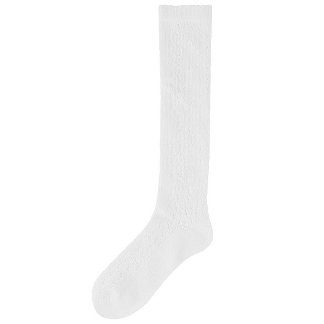 M&S Butterfly Knee High Socks White 6-8.5, imported from the UK