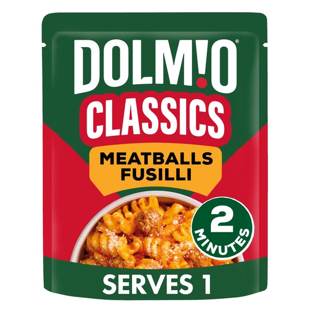 Dolmio Meatballs Fusilli microwave pasta meal 250g - British product
