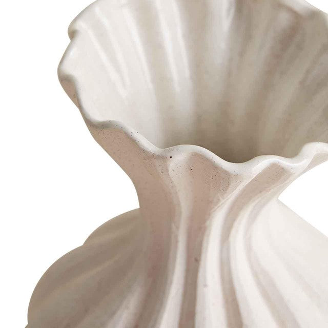 M&S large fluted neck ceramic vase, 38.8cm tall (British brand)