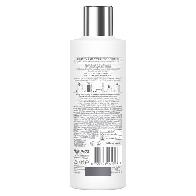 Dove hair conditioner density growth 250ml - British product