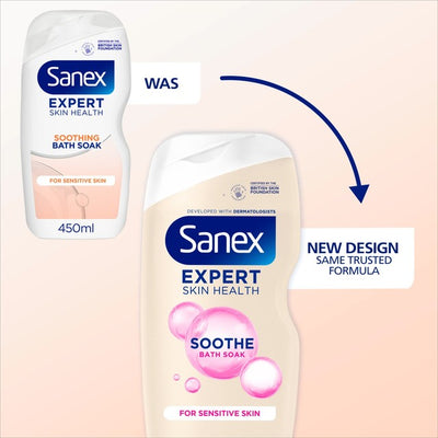 M&S Sanex Expert Skin Health Sensitive Soothing Bubble Bath Soak 450ml - Kjøp på nett hos McGrocer