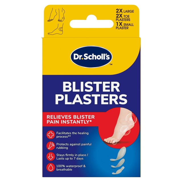 Scholl mixed blister plasters pack of 5 (British brand)