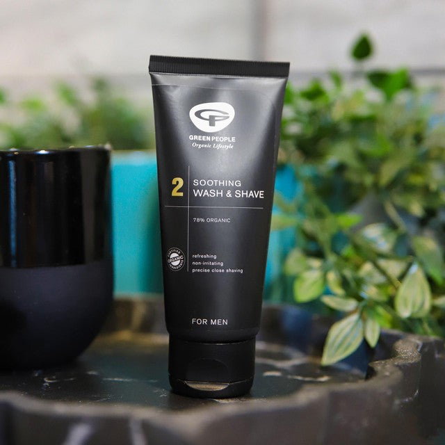 Green People Men's Soothing Wash and Shave Gel 100ml, UK version