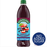 Robinsons apple and blackcurrant squash 1L, imported from the UK