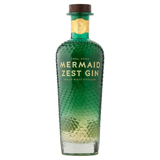 The Isle of Wight Distillery Mermaid Zest Gin 70cl, imported from the UK