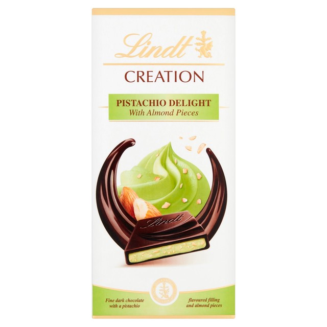 Lindt Dark Pistachio chocolate bar 150g, UK version
