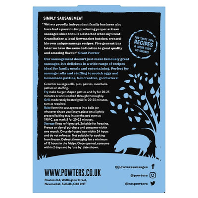 M&S Powter's British Outdoor Bred Pork Sausagemeat 400g- Buy online at McGrocer