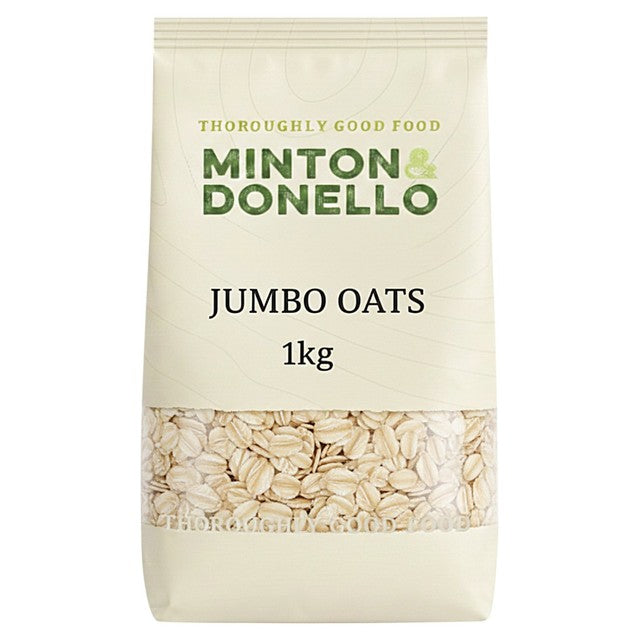 Minton & Donello jumbo oats 1kg, imported from the UK