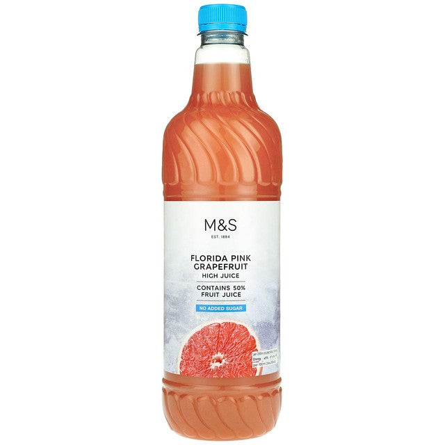 M&S pink grapefruit high juice 1L, imported from the UK