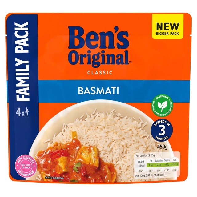 Ben's Original basmati microwave rice 450g - British product