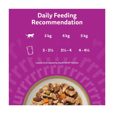 M&S Whiskas 1+ Tasty Mix Chef's Choice Nassfutterbeutel für erwachsene Katzen 12 x 85g- Online kaufen bei McGrocer