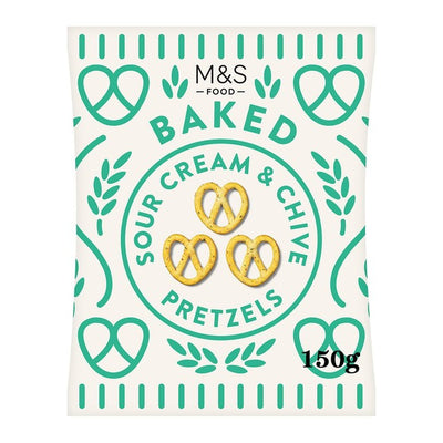 M&S Gebackene Sauerrahm & Schnittlauch Brezeln 150g