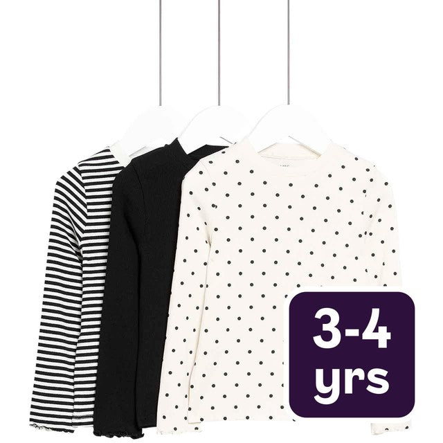 M&S Polka Dot Tops Carbon 3-4 Years, imported from the UK