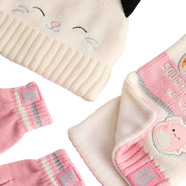 M&S Squishmallows hat scarf gloves set 3-6 years - British product