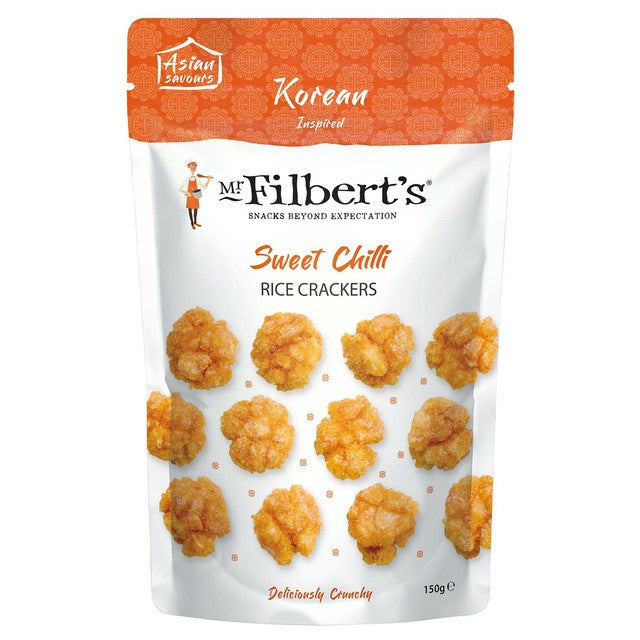 Mr Filbert's sweet chilli rice crackers 150g, imported from the UK