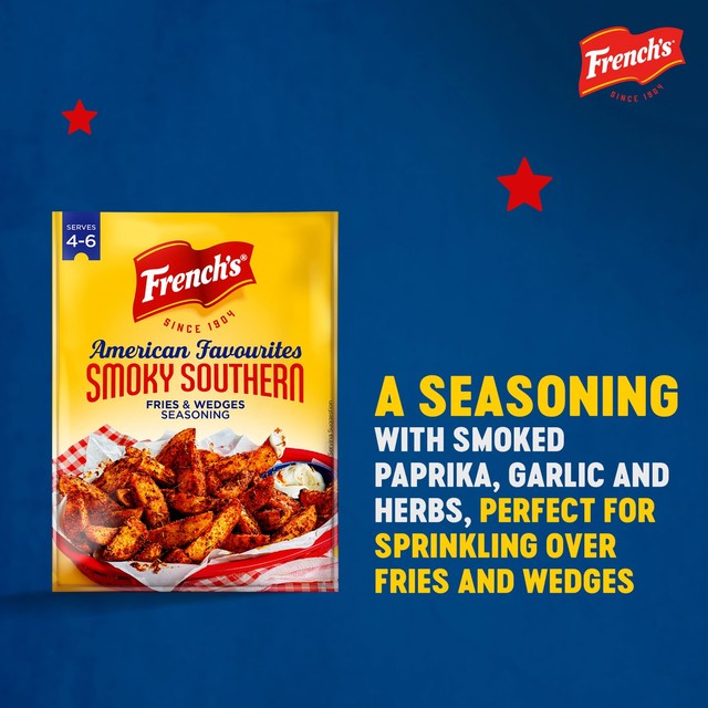 French's Smoky Southern Fries & Wedges Seasoning 20g - British product