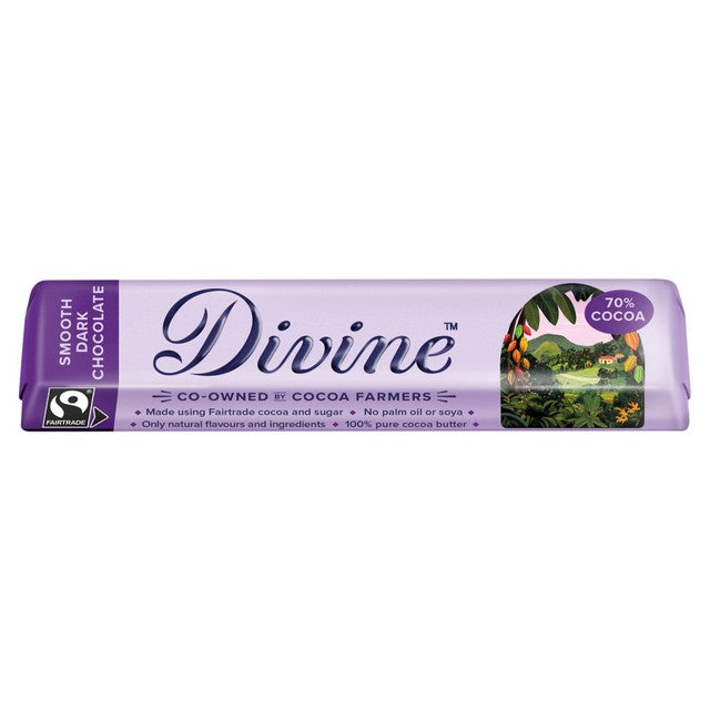 Divine 70% dark chocolate bar 35g - British product