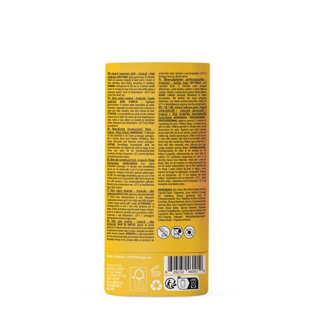 Attitude sunscreen stick tropical 60g - British product