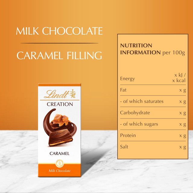 Lindt milk caramel chocolate bar 150g - British product