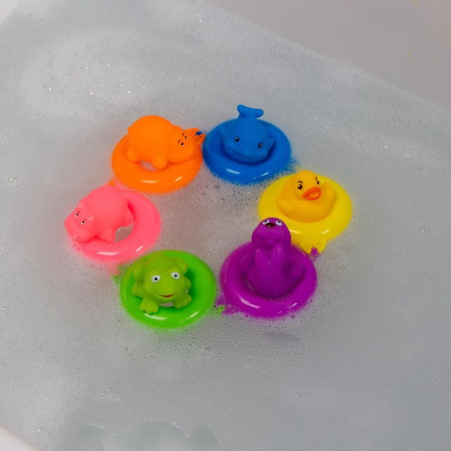 Vital Baby swim rings bath toy set with animal squirters (British brand)