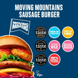 Moving Mountains Plant-Based Sausage Burger 227g, imported from the UK
