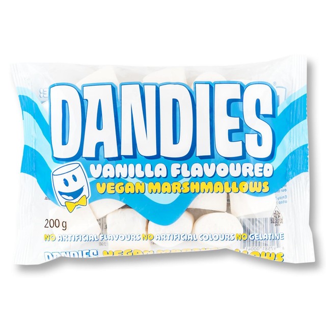 Dandies vegan vanilla marshmallows, imported from the UK