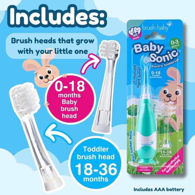 Brush-Baby BabySonic electric toothbrush for 0-3 years - British product