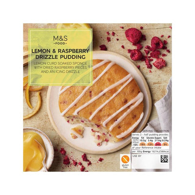 M&S Gluten Free Lemon & Raspberry Drizzle Pudding 128g