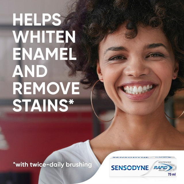 Sensodyne Rapid Relief Sensitive Whitening Toothpaste 75ml (British brand)