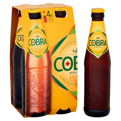 M&S Cobra Premium Lager 4 x 330ml- Buy online at McGrocer