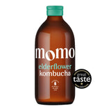 MOMO Kombucha organic elderflower kombucha 330ml, imported from the UK