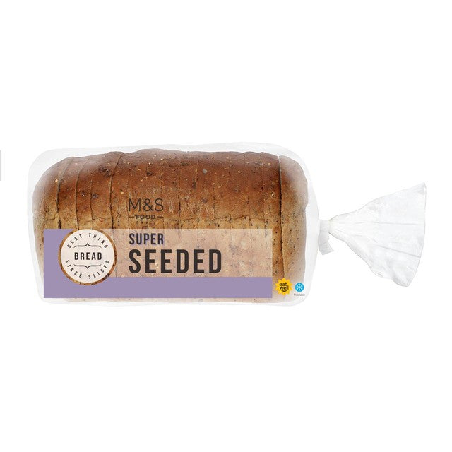 M&S Super Seeded Bread Loaf 800g, imported from the UK