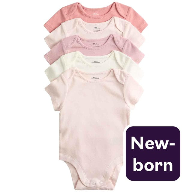M&S pink baby sleepsuit newborn, imported from the UK
