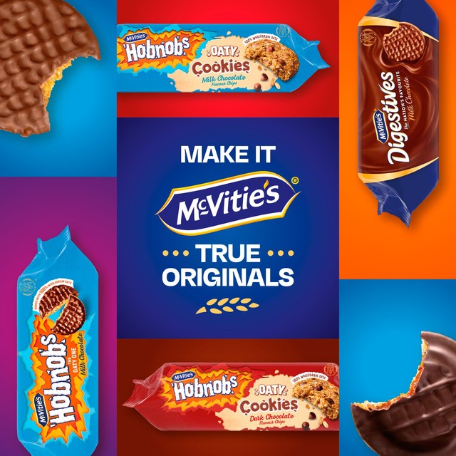McVitie's Hobnobs oaty cookies milk chocolate 155g, imported from the UK