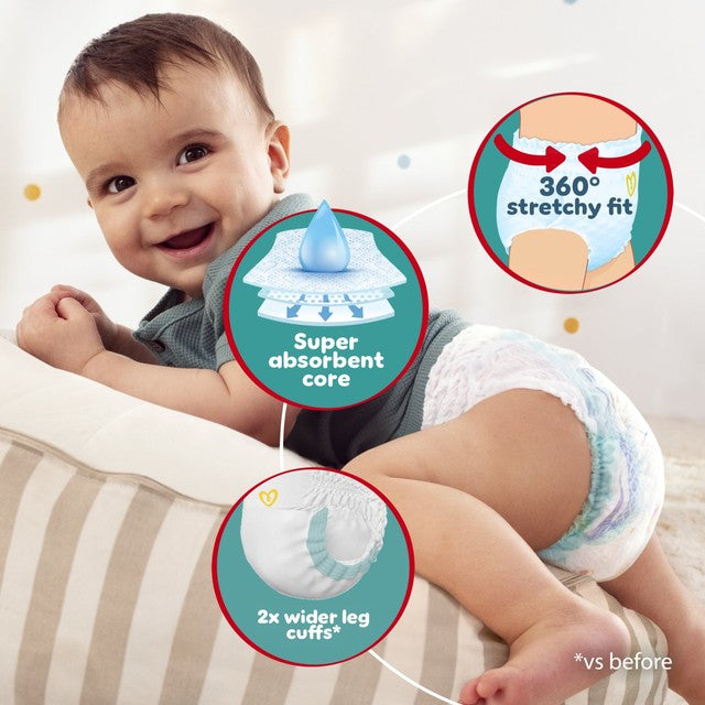 Pampers Baby Dry nappy pants size 8, imported from the UK