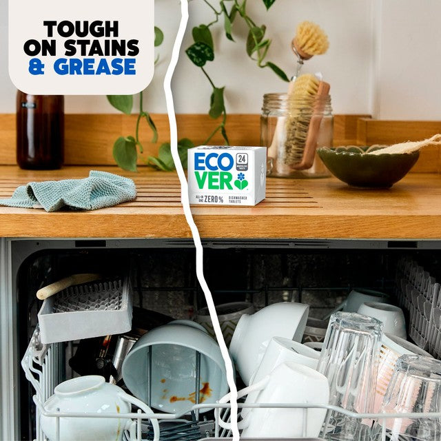 Ecover All-In-One Zero dishwasher tablets 24 tablets - British product