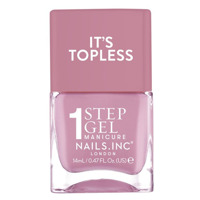 Nails INC Gel Polish Mauve Pink 14ml, imported from the UK