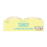 M&S lemon curd iced buns 2 per pack, imported from the UK