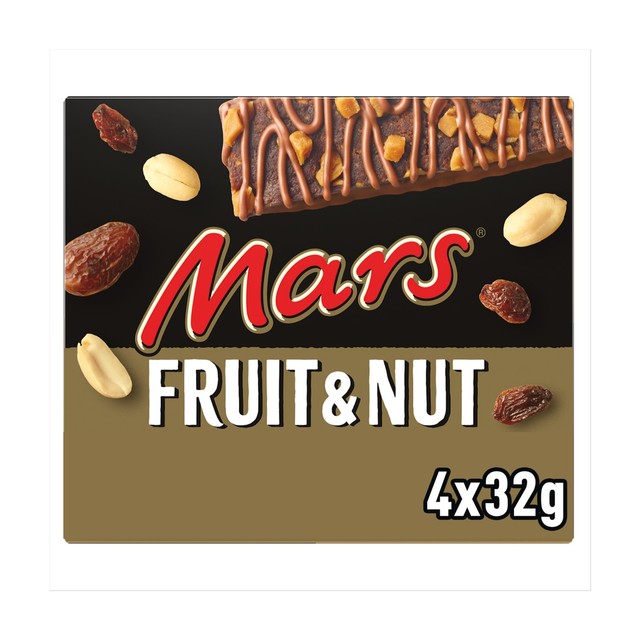 Mars Fruit and Nut snack bars 128g, imported from the UK