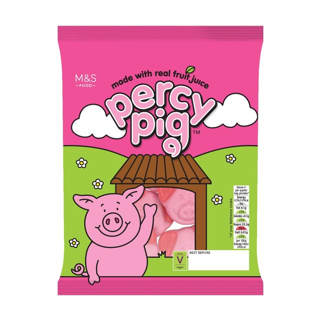 M&S Percy Pig fruit gums 170g, imported from the UK