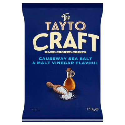Tayto Hand Cooked Causeway Sea Salt Malt Vinegar Crisps 150g